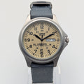 Lorus Sports Military Field Quartz Watch — Cream Lumibrite Dial, Day-Date, 100m WR, NATO Strap, Sold Naked - Bezel & Hide