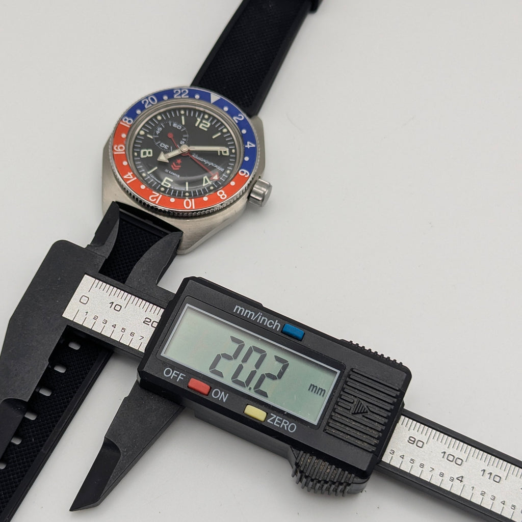 Vostok Komandirskie GMT Automatic — Pepsi Bezel, Black Dial, Men's Watch - Bezel & Hide