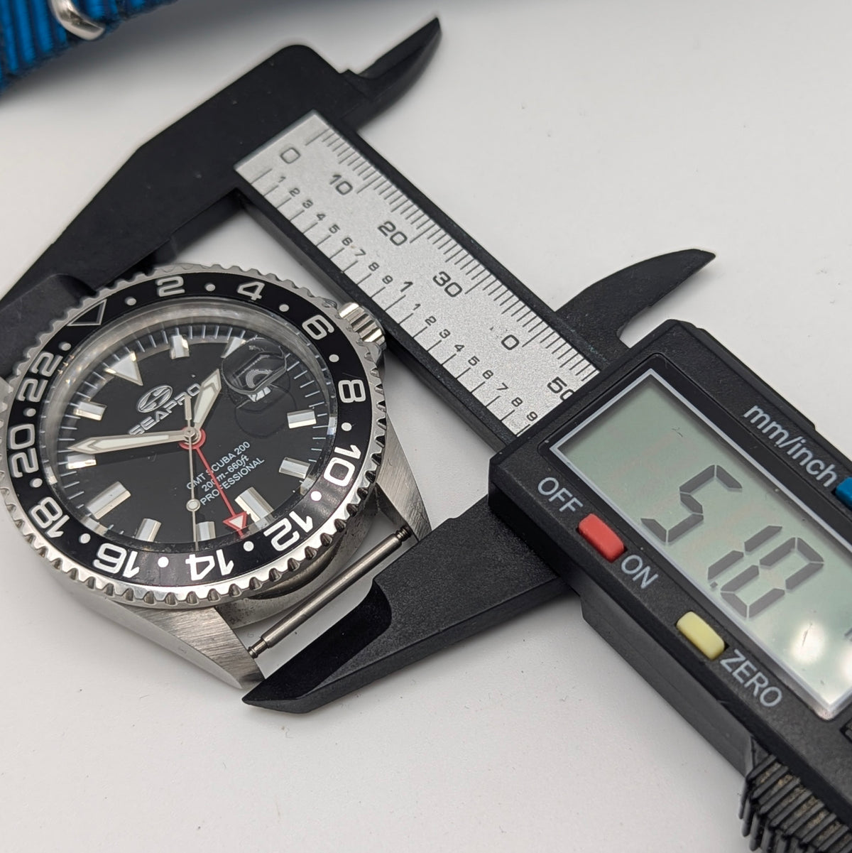 Seapro GMT Scuba 200 Professional Quartz — Black Dial, Steel Case, Sold Naked - Bezel & Hide