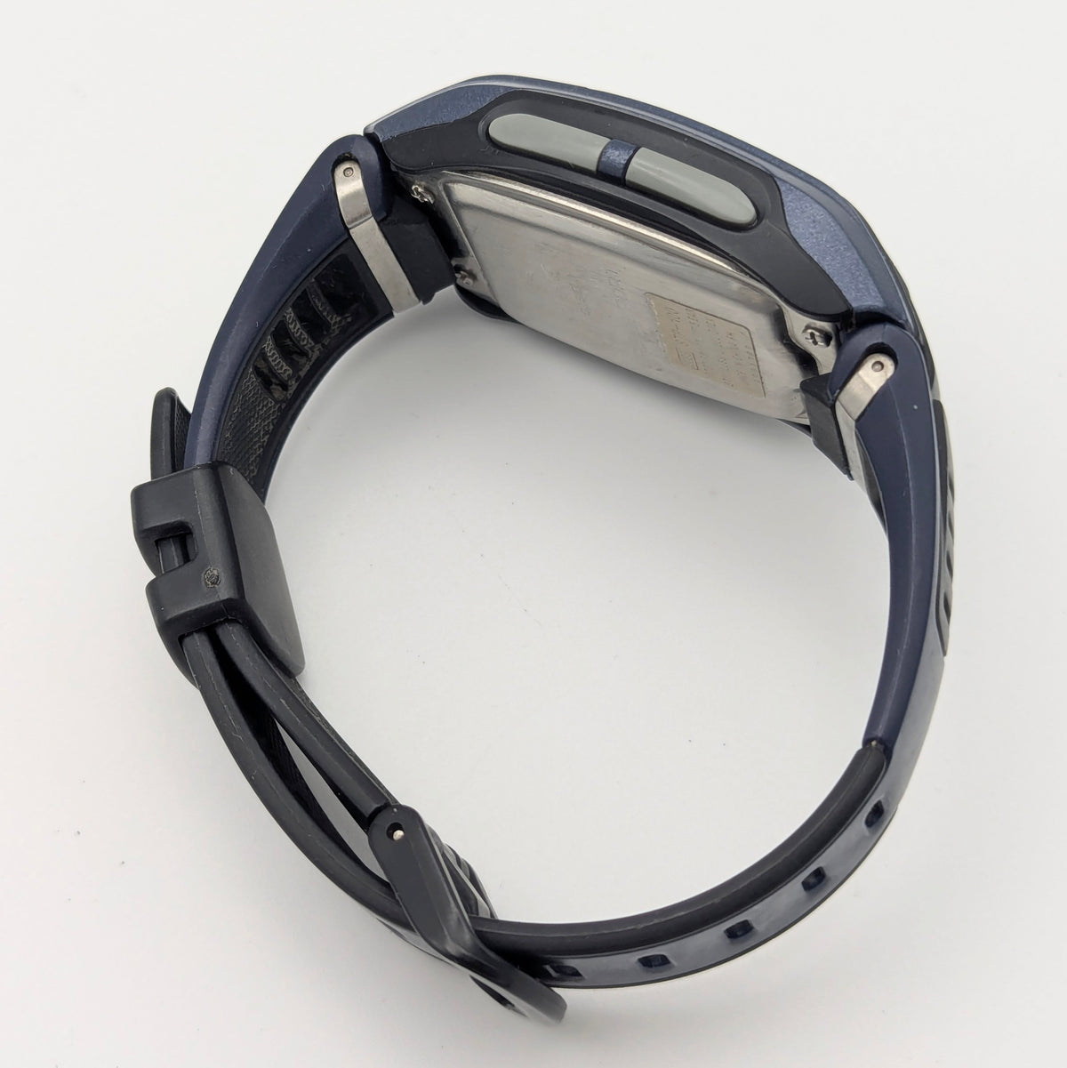 Casio Phys STP-100 Pedometer Watch — Navy/Black, Walking Calorie Counter, Sold Naked - Bezel & Hide