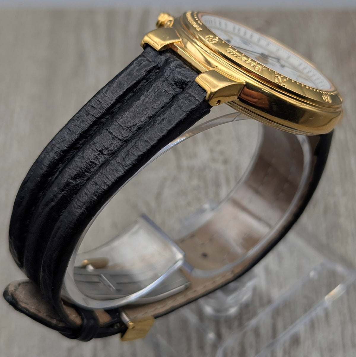 Rotary Kalif Chronograph – Gold Plated. Pre-Owned - Bezel & Hide