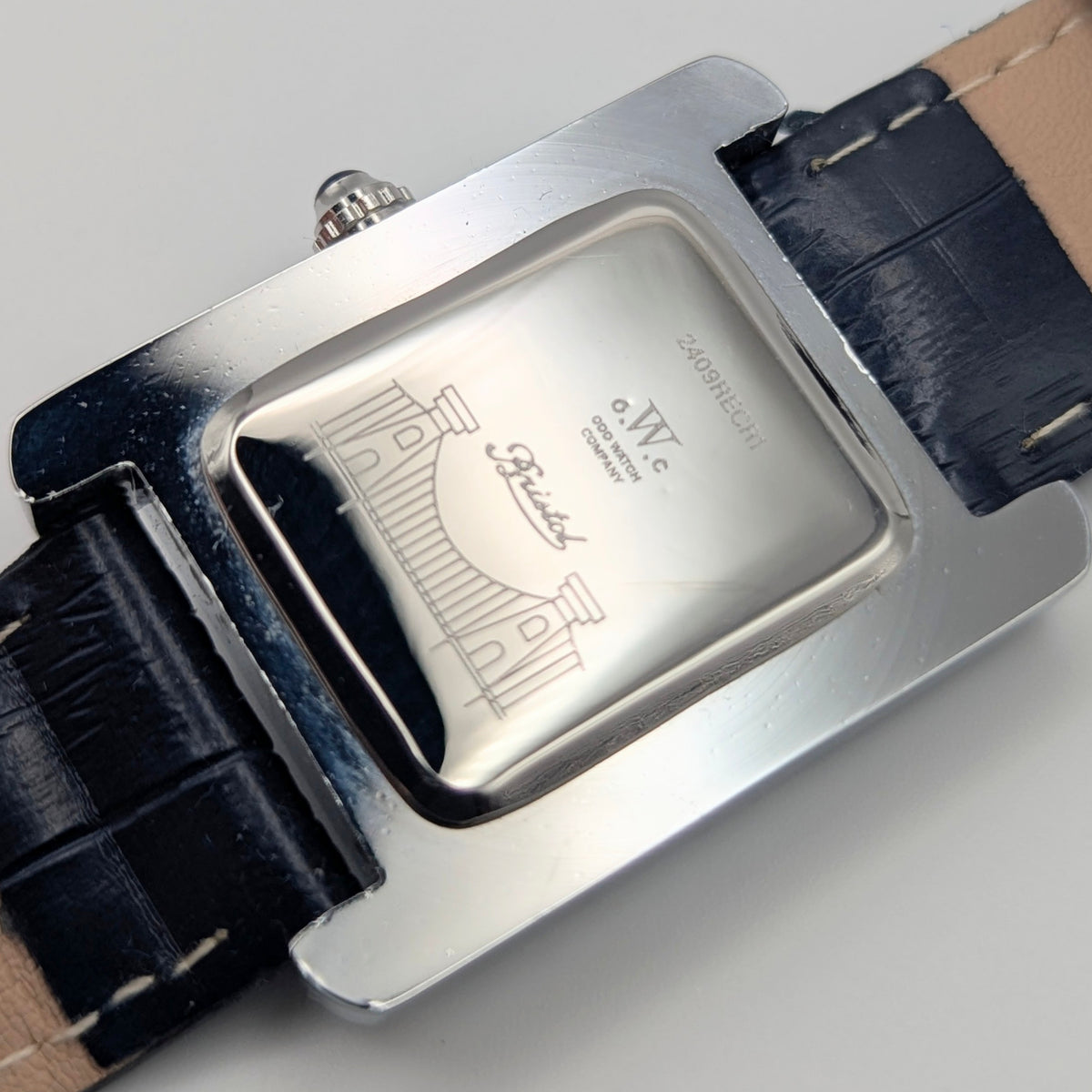 o.W.c Bristol Tank Blue Dial Quartz Watch — Odd Watch Company, Sold Naked - Bezel & Hide